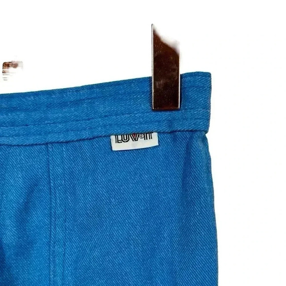 True Vintage 70s 2Pc:Luv It High Waist Bell Bottom Jeans+Health-tex Daisy Shorts - Picture 5 of 10